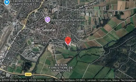 Localisation Rassemblement Mensuel du Centre Alsace aux Tanzmatten