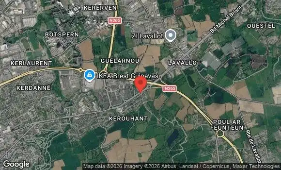 Localisation Rassemblement Voitures Américaines de Brest
