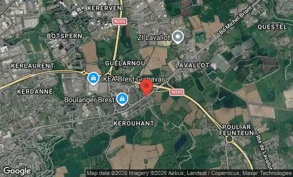 Localisation Rassemblement Voitures Américaines de Brest