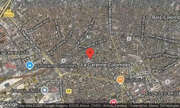 Localisation Rassemblement Mensuel de Véhicules Anciens à la Garenne Colombes