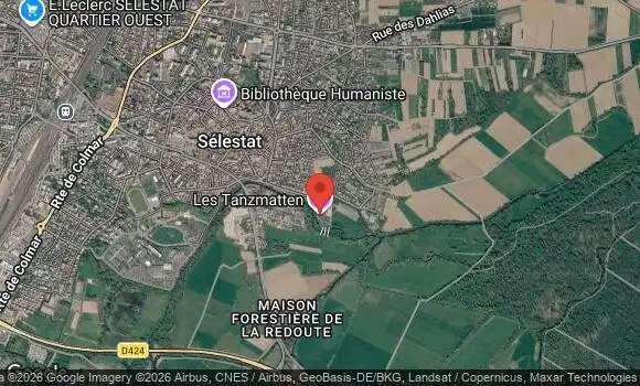 Localisation Rassemblement Mensuel du Centre Alsace aux Tanzmatten