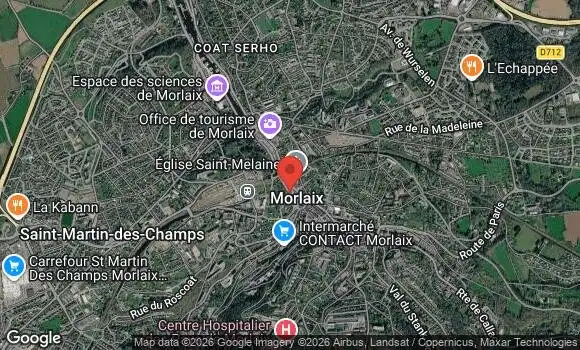 Localisation Rassemblement Voitures Américaines à Morlaix