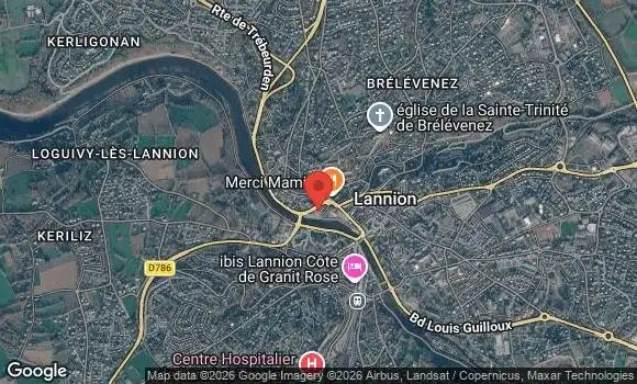 Localisation Rassemblement Voitures Américaines de Lannion
