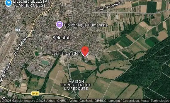 Localisation Rassemblement Mensuel du Centre Alsace aux Tanzmatten