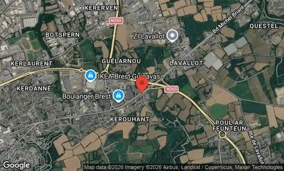 Localisation Rassemblement Voitures Américaines de Brest