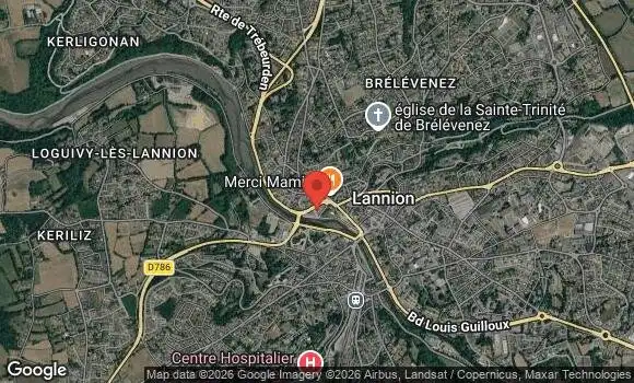 Localisation Rassemblement Voitures Américaines de Lannion