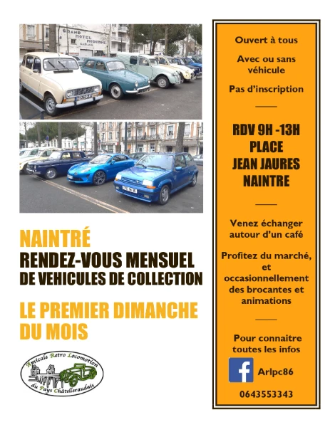 Rassemblement mensuel de véhicules de collection à naintré