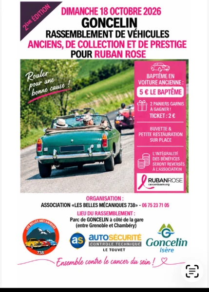 2ème Rassemblement de Véhicules Anciens au Profit du Ruban Rose